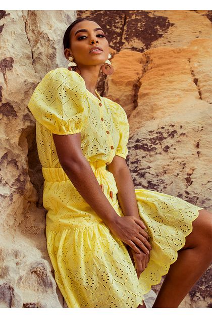 vestido lese curto
