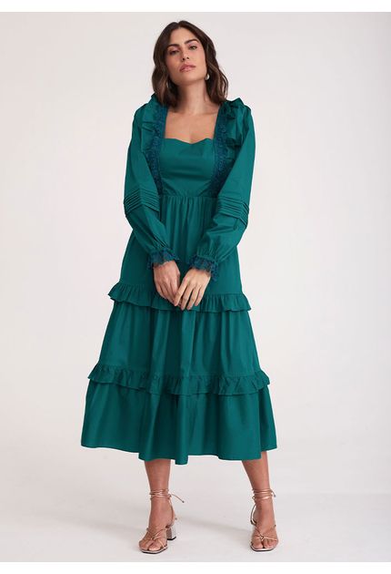 Vestido-Babado-Vivid-Verde