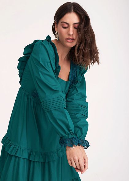 Vestido-Midi-Bababdo-Vivid-Verde-Detalhe