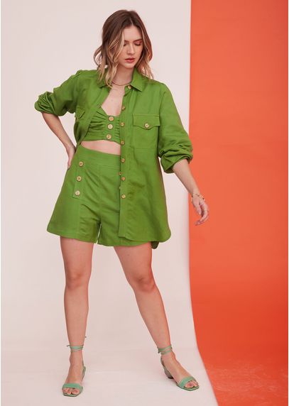 Shorts-Simple-Line-Verde-Detalhe