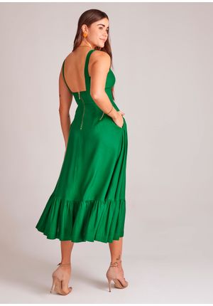 Vestido-Midi-Samia-Verde-Costas