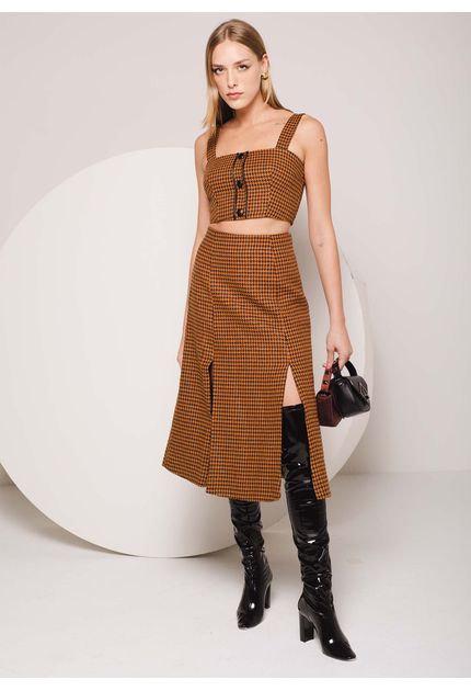 Saia-Midi-Pied-Poule-com-Fenda-na-Frente-Plus-Belle-LARANJA-011-04612-M
