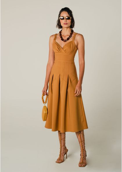 Vestido-Midi-Sarja-Portinari-com-Decote-Coracao-Costanza-MARROM-015-05036-G