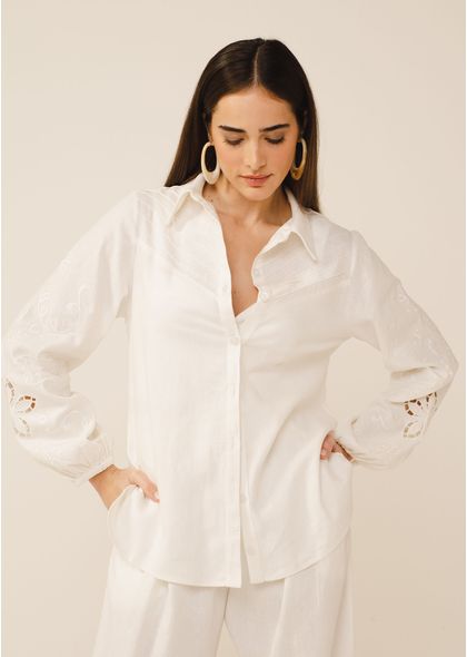 Camisa-em-Linho-com-Manga-Bufante-Isolda-OFF-WHITE-008-05067-GG