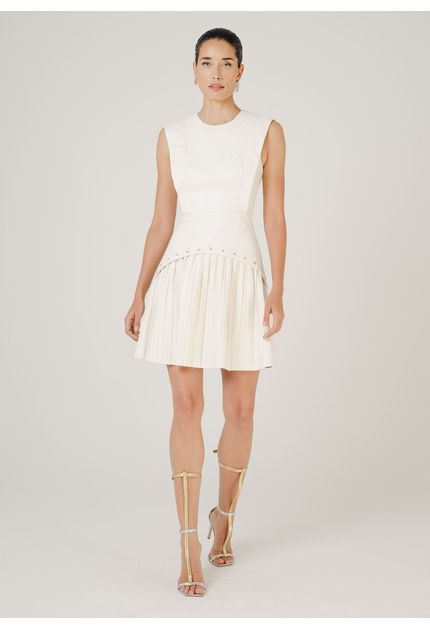 Vestido-Curto-Grace-em-Poliuretano-com-Taxas-e-Detalhe-Plissado-OFF-WHITE-008-05162-GG