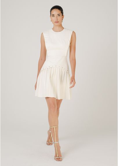 Vestido-Curto-Grace-em-Poliuretano-com-Taxas-e-Detalhe-Plissado-OFF-WHITE-008-05162-GG