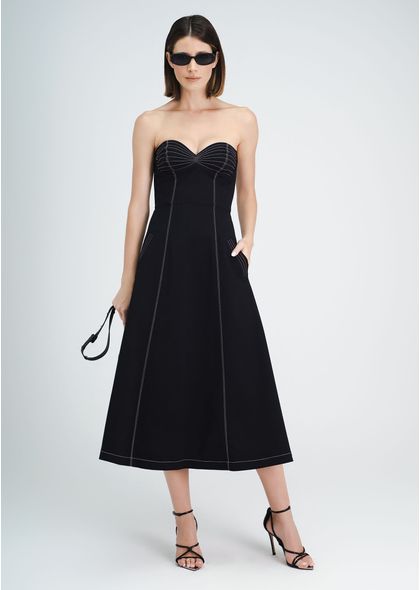 Vestido-Midi-Leonor-em-Sarja-com-Busto-Pespontado-PRETO-002-05203-G