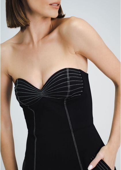 Vestido-Midi-Leonor-em-Sarja-com-Busto-Pespontado-PRETO-002-05203-G