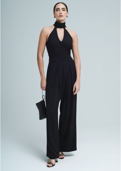 Macacão Feminino Alfaiataria Marcella Preto