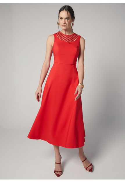 Vestido-Midi-em-Sarja-Estruturada-com-Recorte-Princesa-Emilia-VERMELHO-013-05239-PP