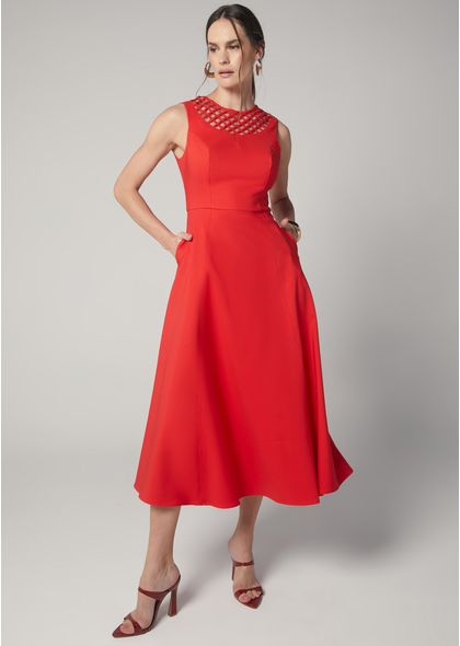 Vestido-Midi-em-Sarja-Estruturada-com-Recorte-Princesa-Emilia-VERMELHO-013-05239-PP