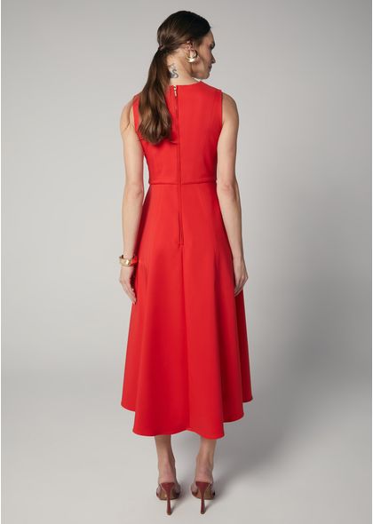 Vestido-Midi-em-Sarja-Estruturada-com-Recorte-Princesa-Emilia-VERMELHO-013-05239-PP