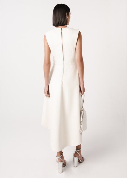 Vestido-Maxi-Midi-em-Poliuretano-com-Pregas-Frontais-Duquesa-OFF-WHITE-008-05181-PP