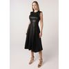 Vestido-Maxi-Midi-em-Poliuretano-com-Pregas-Frontais-Duquesa-PRETO-002-05181-PP