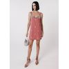Vestido Curto Alfaiataria Rosa com Bordado