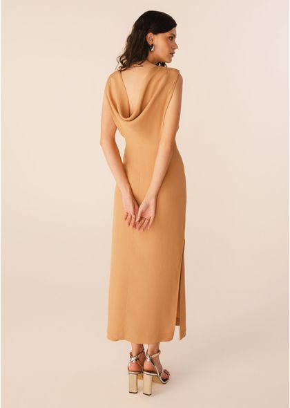 Vestido-Midi-em-Alfaiataria-Creponada-com-Fendas-Laterais-Viani-BEGE-003-05302-G