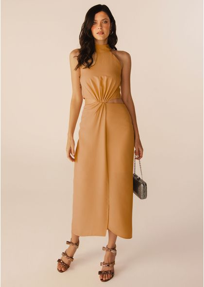 Vestido-Midi-em-Alfaiataria-Creponada-com-Detalhe-Cut-Out-Viani-BEGE-003-05309-P