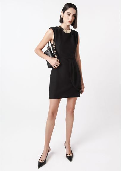 Vestido Curto Alfaiataria Preto