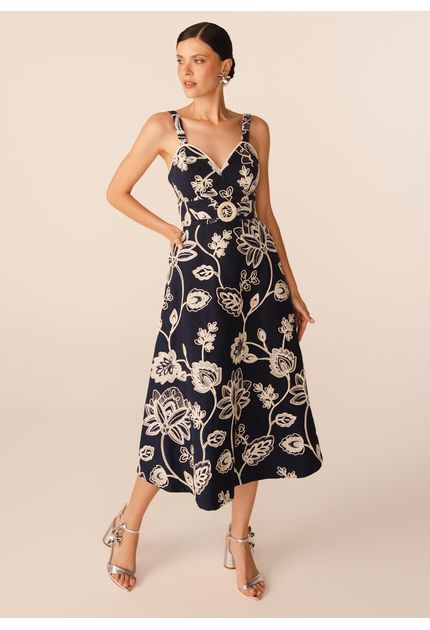 Vestido-Midi-em-Sarja-Bordada-com-Decote-em-V-Brida-MARINHO-036-05332-G