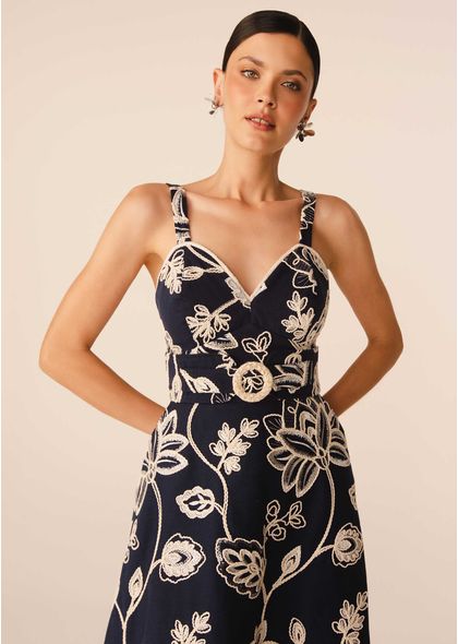 Vestido-Midi-em-Sarja-Bordada-com-Decote-em-V-Brida-MARINHO-036-05332-G