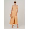 Vestido-Maxi-Midi-Anne-Margret-em-Alfaiataria-Creponada-com-Decote-Triondas-CARAMELO-030-05133-M