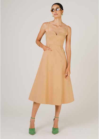 Vestido-Midi-Portinari-com-Decote-Coracao-Sophia-Loren-CARAMELO-030-05137-PP