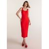 Vestido-Midi-em-Sarja-Estruturada-Reto-com-Fenda-Betina-VERMELHO-013-05368-G
