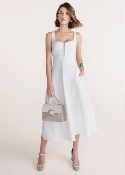Vestido-Midi-Corset-em-Sarja-Ciampone-Off-White