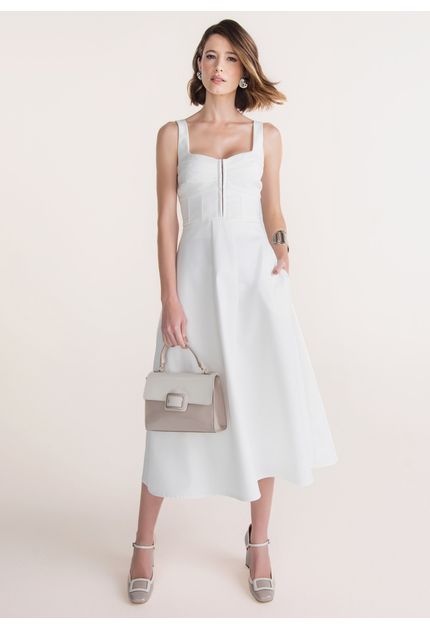 Vestido-Midi-Corset-em-Sarja-Ciampone-Off-White