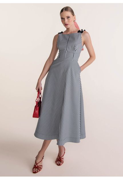 Vestido-Midi-em-Sarja-com-Lacos-Azul