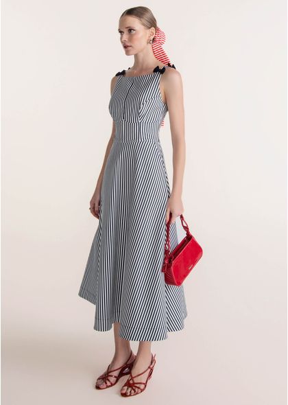 Vestido-Midi-em-Sarja-com-Lacos-Azul