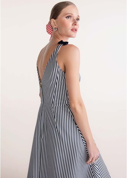 Vestido-Midi-em-Sarja-com-Lacos-Azul