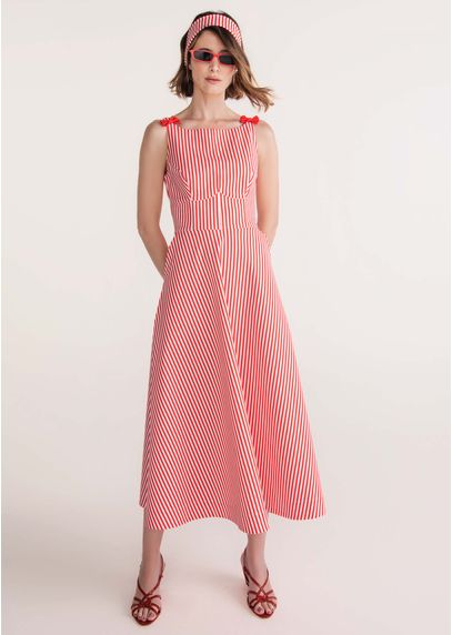 Vestido-Midi-em-Sarja-com-Lacos-Vermelho-