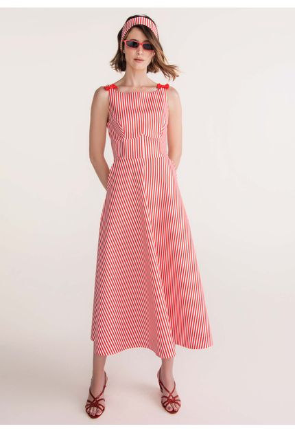 Vestido-Midi-em-Sarja-com-Lacos-Vermelho-