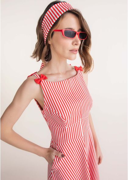 Vestido-Midi-em-Sarja-com-Lacos-Vermelho-