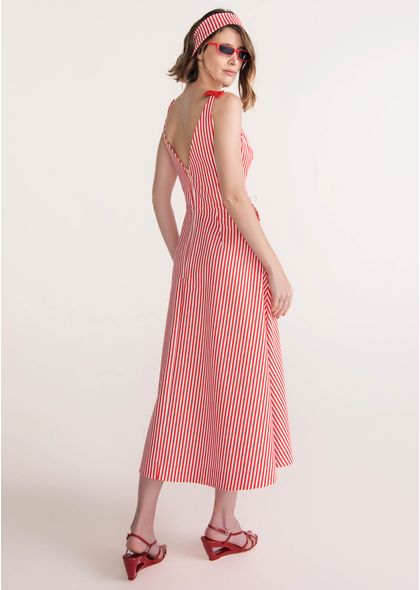 Vestido-Midi-em-Sarja-com-Lacos-Vermelho-