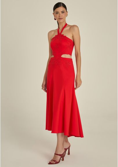 Vestido-Midi-em-Sarja-Estruturada-Frente-Unica-Celeste-VERMELHO-013-05357-PP