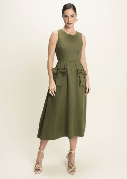 Vestido-Midi-em-Linho-Tabata-Verde