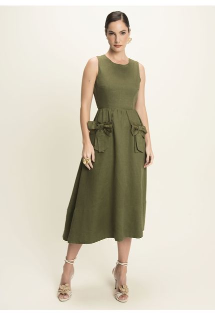 Vestido-Midi-em-Linho-Tabata-Verde