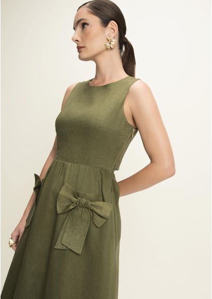 Vestido-Midi-em-Linho-Tabata-Verde