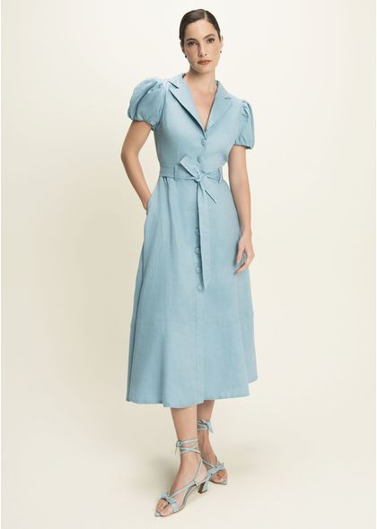 Chemise-com-Manga-Balone-em-Linho-Tabata-Azul