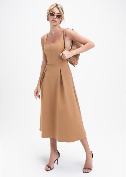Vestido-Midi-em-Sarja-Estruturada-com-Lacos-nas-Costas-Angelica-CARAMELO-030-05414-PP