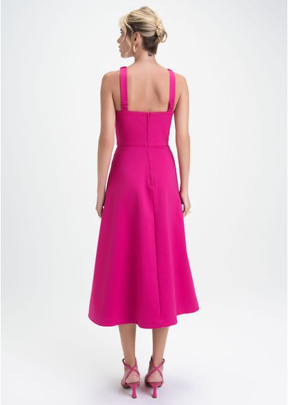 Vestido-Midi-em-Sarja-Laura-Pink
