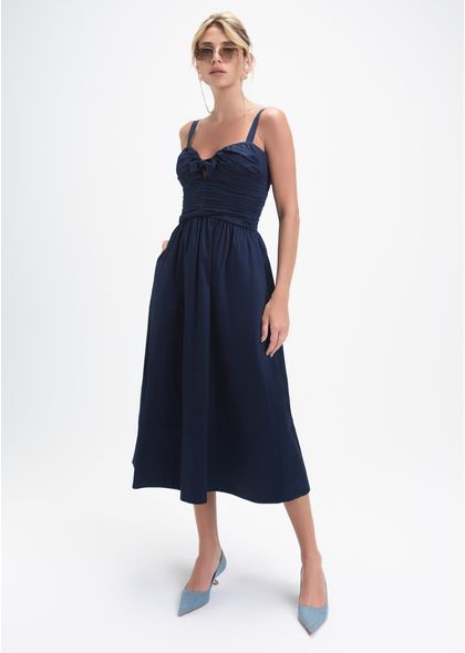 Vestido-Midi-em-Tricoline-com-Detalhe-Drapeado-e-Laco-Marta-MARINHO-036-05426-PP