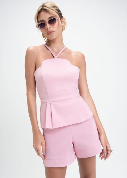 Conjunto-Blusa-Peplum-e-Shorts-em-Sarja-Estruturada-Paulina-ROSA-010-05424-PP