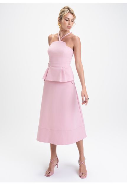 Saia-Midi-em-Sarja-Estruturada-com-Detalhe-de-Laco-Paulina-ROSA-010-05422-PP