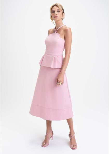 Saia-Midi-em-Sarja-Estruturada-com-Detalhe-de-Laco-Paulina-ROSA-010-05422-P