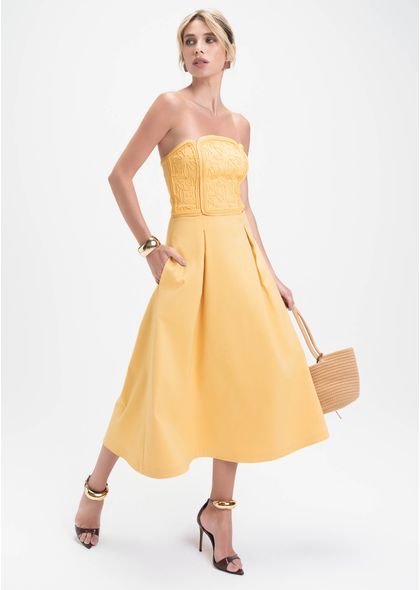 Vestido-Midi-em-Sarja-Estruturada-Tomara-que-Caia-Paulina-AMARELO-014-05411-PP