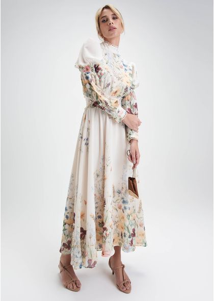 Vestido-Midi-em-Chiffon-com-Mangas-Bufantes-Aracele-ESTAMPADO-006-05437-PP