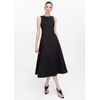 Vestido-Midi-em-Sarja-Estruturada-Trancado-nas-Costas-Guisela-PRETO-002-05412-P